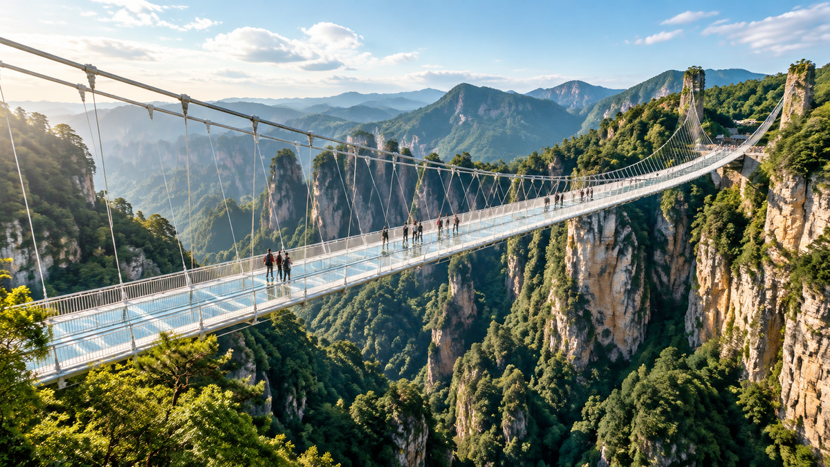 Zhangjiajie Grand Canyon Glass Bridge & Baofeng Lake — Zhangjiajie