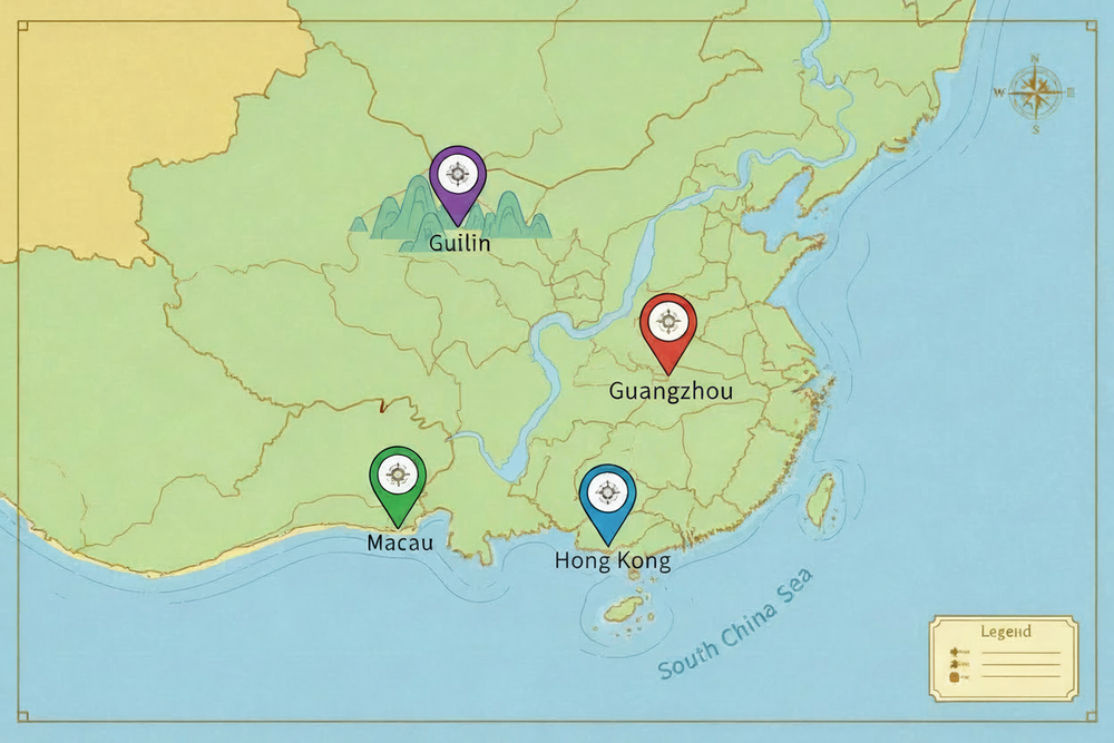 Tour route map