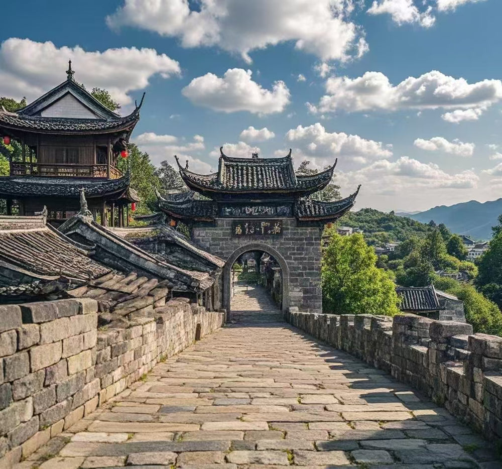 Qingyan Ancient Town and karst landscapes near Guiyang
